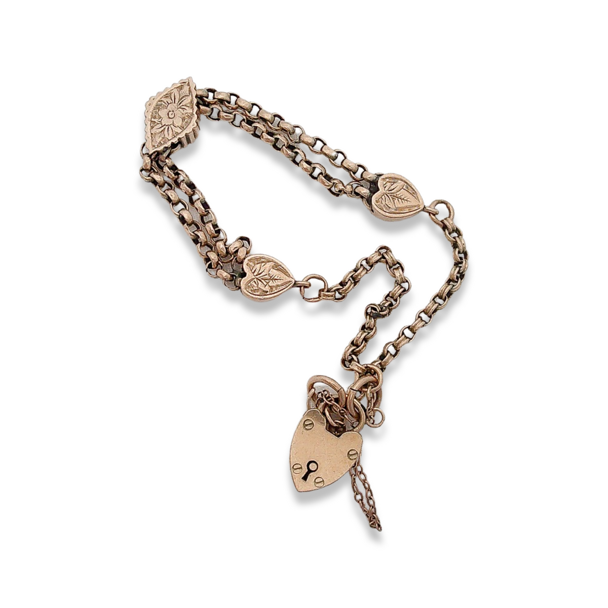 VICTORIAN ROSE GOLD HEART BRACELET – Heirloom Jewelers