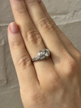 Vintage Platinum Art Deco 0.66 Carat Old European Cut Diamond Ring