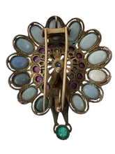 Georgian Era Peacock Brooch Opal Ruby Emerald Diamond & Sapphire