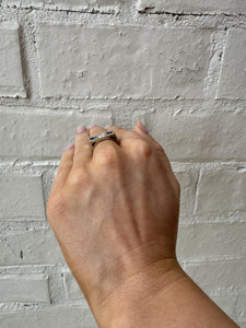 Vintage Sapphire & Diamond Three Stone Ring