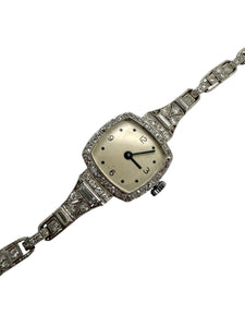 Vintage Art Deco Platinum Diamond Watch