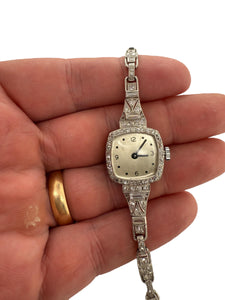 Vintage Art Deco Platinum Diamond Watch