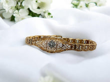 Rare Art Deco Era Yellow Gold Filigree Bracelet