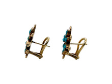 Vintaged Turquoise Star Rose Gold Earrings