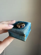 Victorian Era 14K Rose Gold Cabochon Sapphire & Diamond Ring