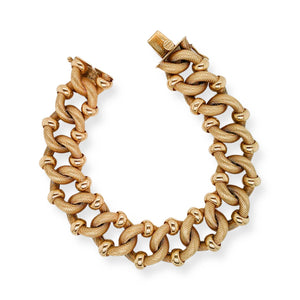 Chunky Heirloom Gold Curb Chain Bracelet