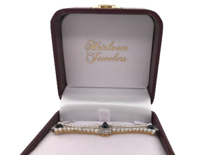 Antique Pearl Diamond & Sapphire Conversion Necklace