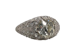 Edwardian Era 1.82 Carat Old European Cut Diamond Platinum Engagement Ring