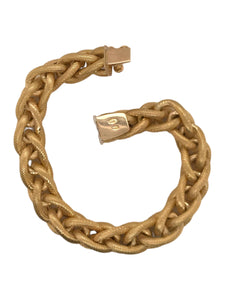 18K Yellow Gold Woven Link Bracelet