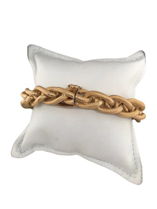 18K Yellow Gold Woven Link Bracelet