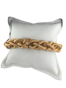 18K Yellow Gold Woven Link Bracelet