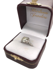 Edwardian Era 2.09 Carat Old European Cut Diamond Engagement Ring