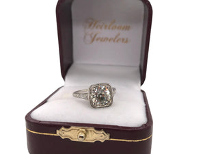 Edwardian Era 2.09 Carat Old European Cut Diamond Engagement Ring