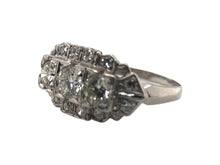 Retro Era Platinum Diamond Cocktail Ring