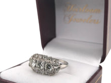 Retro Era Platinum Diamond Cocktail Ring