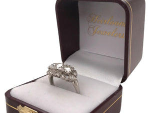 Retro Era Platinum Diamond Cocktail Ring