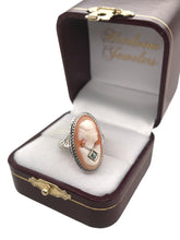 Art Deco 10K White Gold Cameo Ring