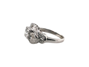 Retro 14K White Gold Diamond Cocktail Ring 0.35 Carat