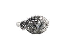 Retro 14K White Gold Diamond Cocktail Ring 0.35 Carat