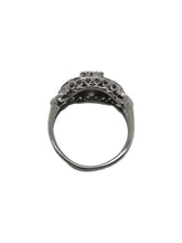 Retro 14K White Gold Diamond Cocktail Ring 0.35 Carat