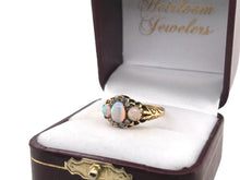 Edwardian Opal & Diamond Ring 18K Yellow Gold