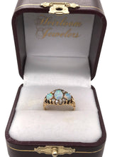 Edwardian Opal & Diamond Ring 18K Yellow Gold