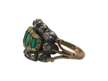 Georgian Era Emerald & Diamond Cocktail Ring