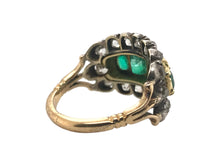 Georgian Era Emerald & Diamond Cocktail Ring