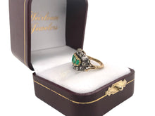 Georgian Era Emerald & Diamond Cocktail Ring