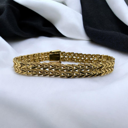 Retro 14K Yellow Gold Link Bracelet