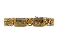 Heavy 14K Yellow Gold Roman Numeral Bracelet