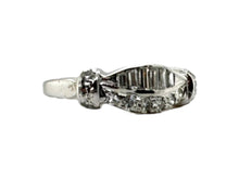 Unique Baguette & Round Diamond Band 14K White Gold