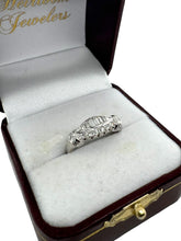 Unique Baguette & Round Diamond Band 14K White Gold