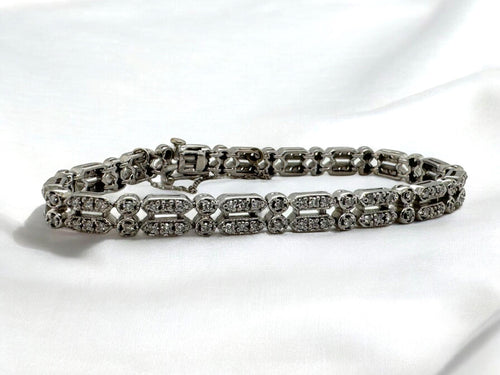 Double Row Diamond Tennis Bracelet