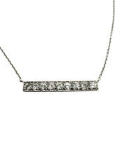 Vintage Diamond Bar Necklace 1 Carat