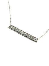 Vintage Diamond Bar Necklace 1 Carat