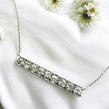 Vintage Diamond Bar Necklace 1 Carat