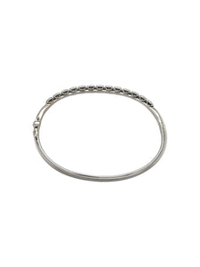 14K White Gold 1.5 Carat Diamond Bangle Bracelet