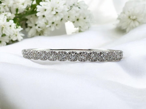 14K White Gold 1.5 Carat Diamond Bangle Bracelet