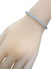 14K White Gold 1.5 Carat Diamond Bangle Bracelet