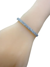 14K White Gold 1.5 Carat Diamond Bangle Bracelet