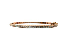 14K Rose Gold 1 Carat Diamond Bangle Bracelet