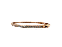 14K Rose Gold 1 Carat Diamond Bangle Bracelet