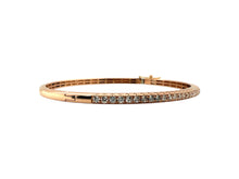 14K Rose Gold 1 Carat Diamond Bangle Bracelet