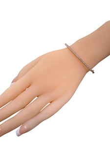 14K Rose Gold 1 Carat Diamond Bangle Bracelet