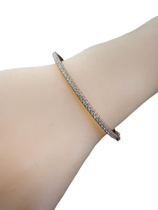 14K Rose Gold 1 Carat Diamond Bangle Bracelet