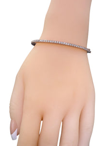 14K Rose Gold 1 Carat Diamond Bangle Bracelet