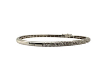 14K White Gold 1 Carat Diamond Bangle Bracelet