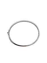 14K White Gold 1 Carat Diamond Bangle Bracelet