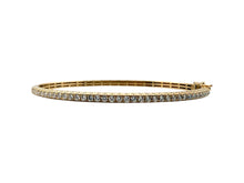 14K Yellow Gold 1 Carat Diamond Bangle Bracelet